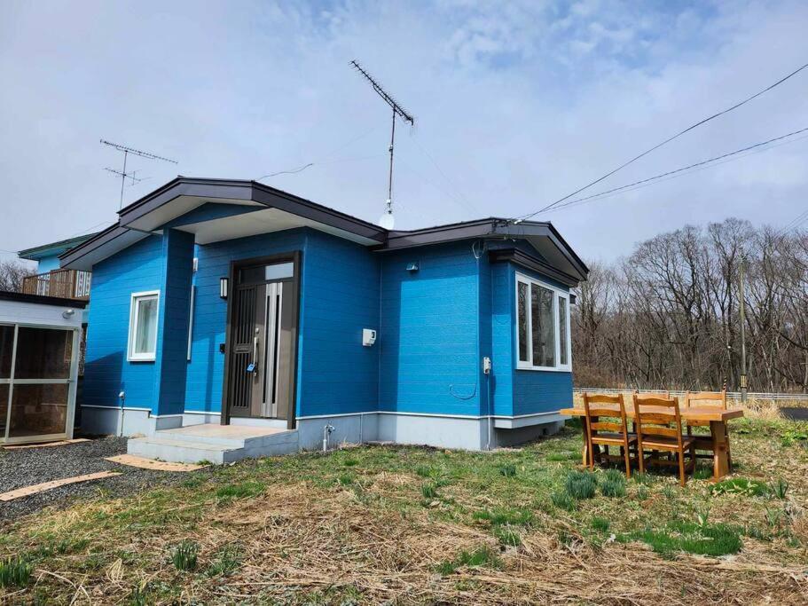 蒼い家温泉付貸別荘cozy Blue House Onsen Hot Spring Shiraoi Dış mekan fotoğraf